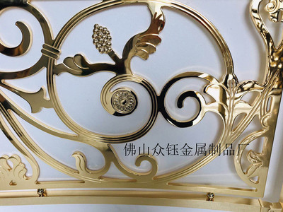 铝板雕刻 立体金色护栏，以非凡设计定义空间美学